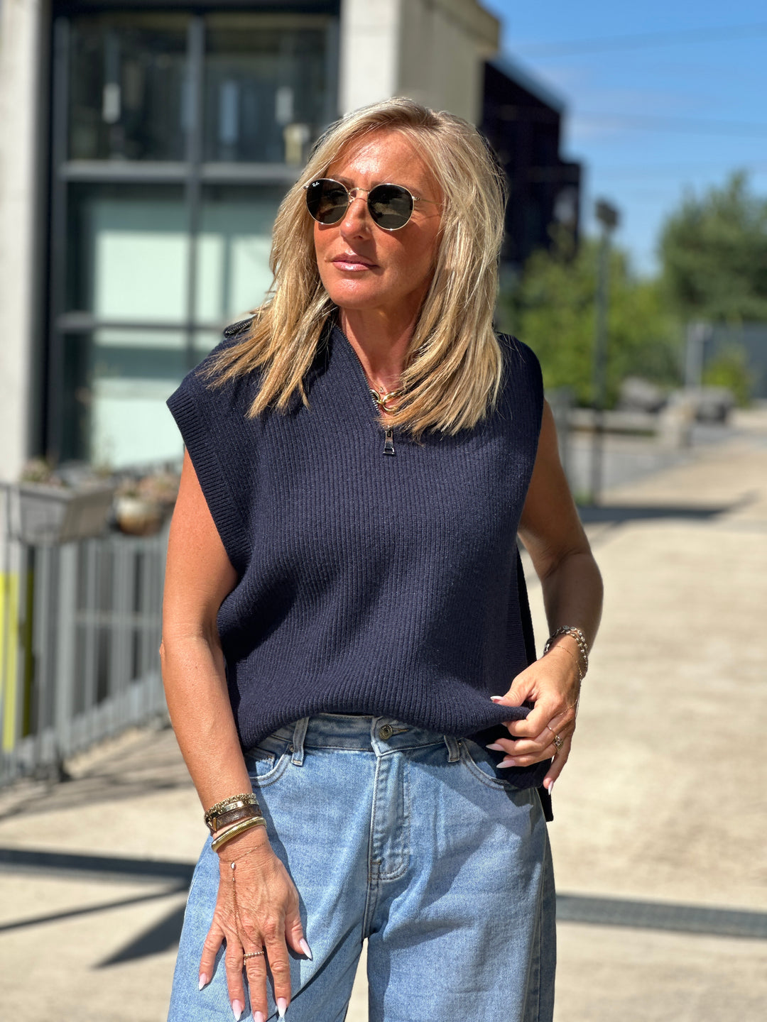 Pull gilet avec zip 5180