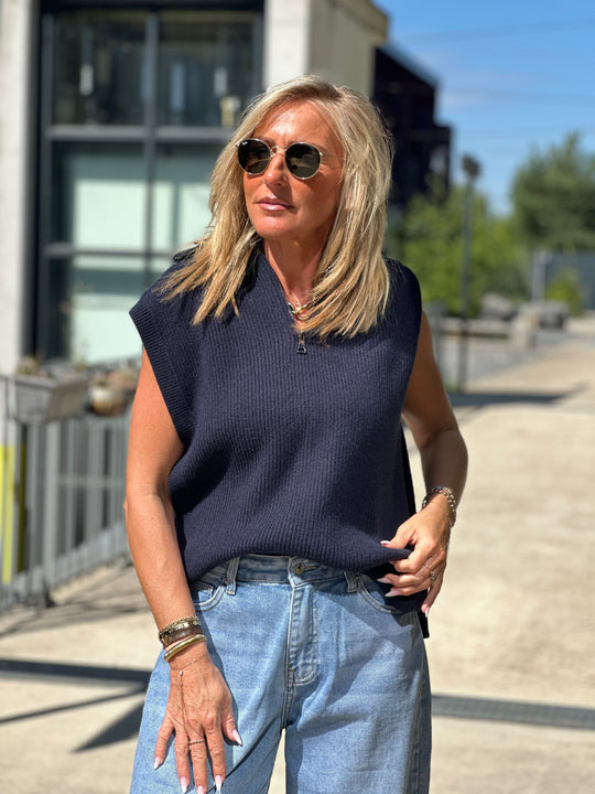 Pull gilet avec zip 5180