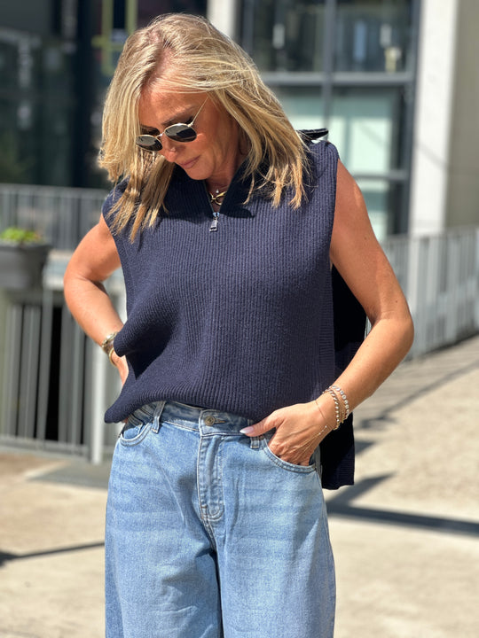 Pull gilet avec zip 5180