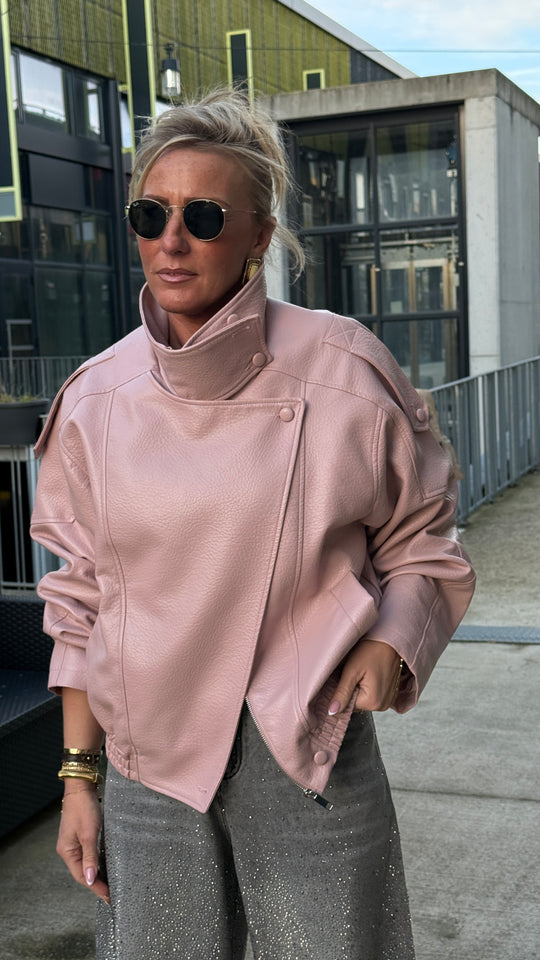 Veste bomber similicuir Rose 8822