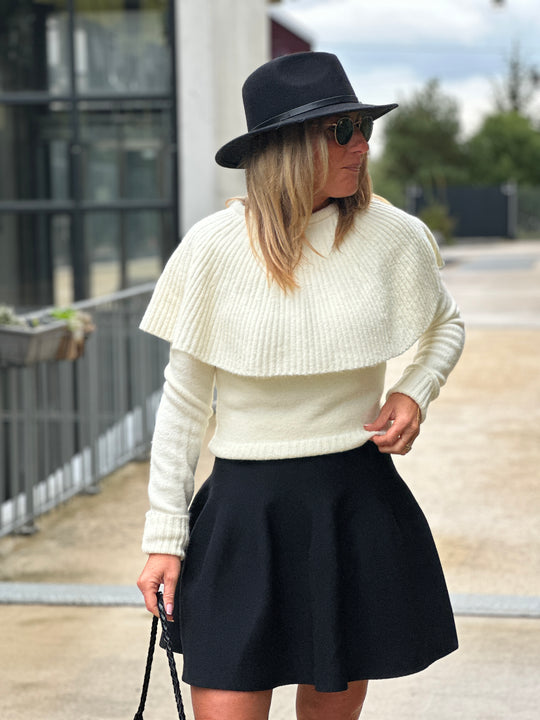 Pull épaules cape Écru TL229