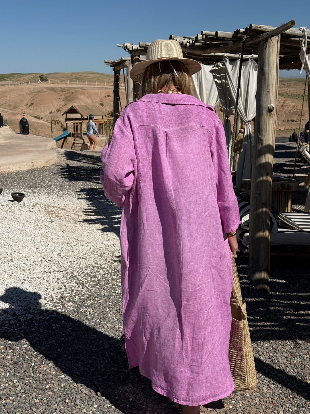 Robe chemiser longue lin délavée 26268 (précommande)