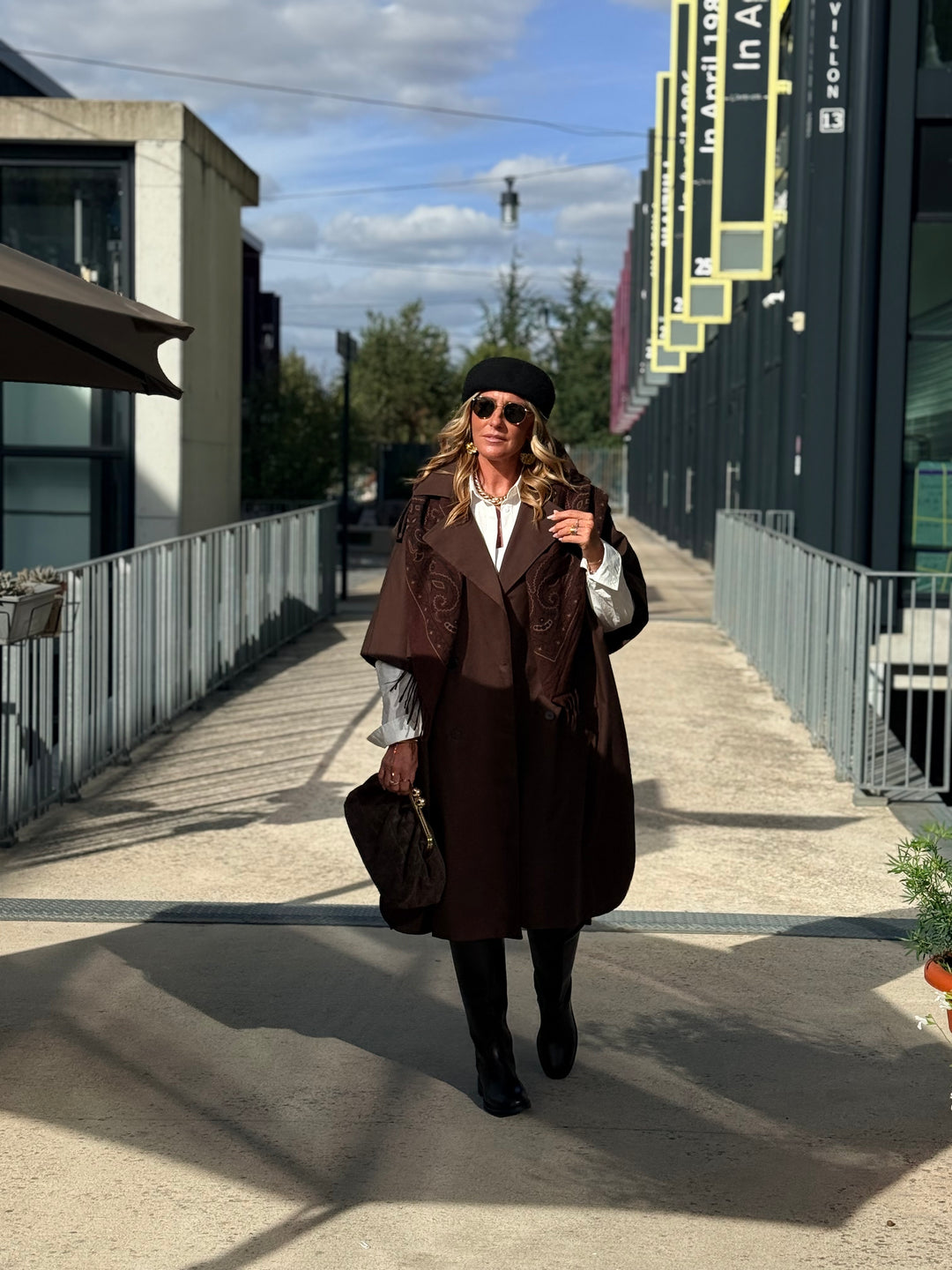Trench maxi oversize V26096 Choco