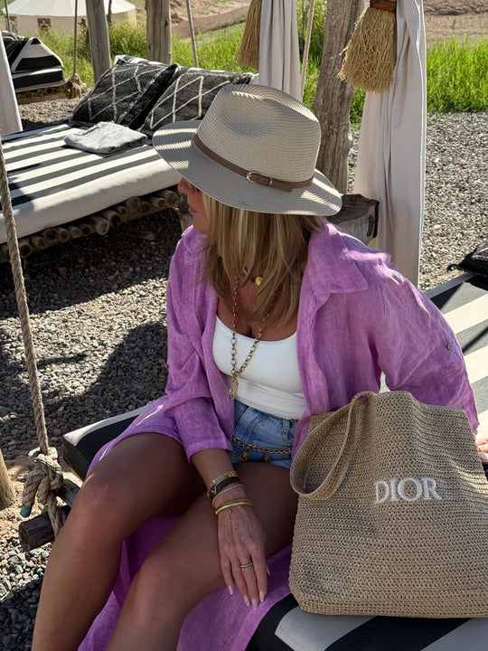 Robe chemiser longue lin délavée 26268 (précommande)