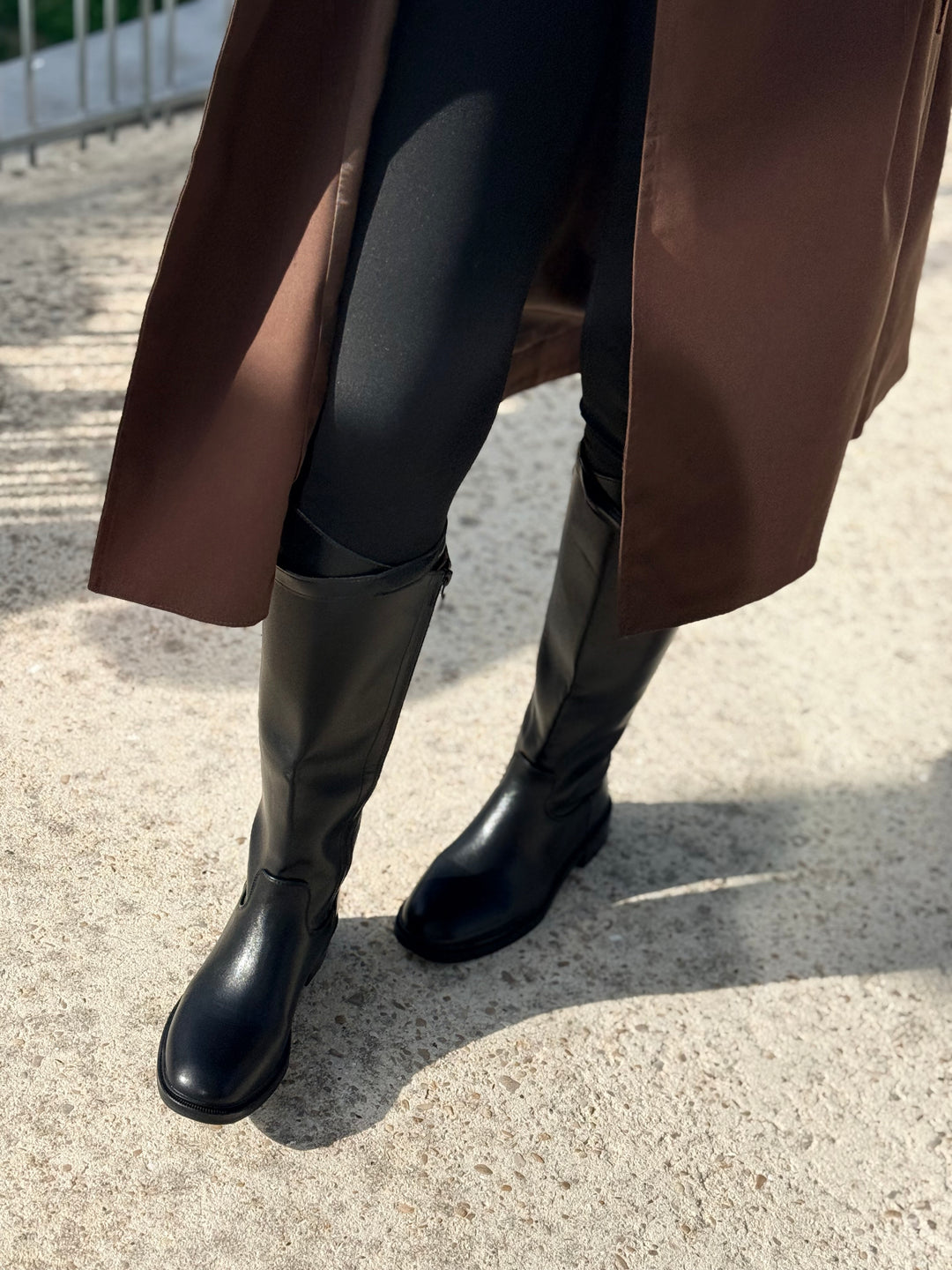 Bottes similicuir ceinture Noir 5301