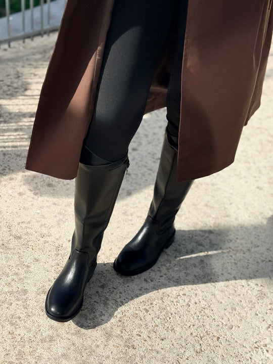 Bottes similicuir ceinture Noir 5301