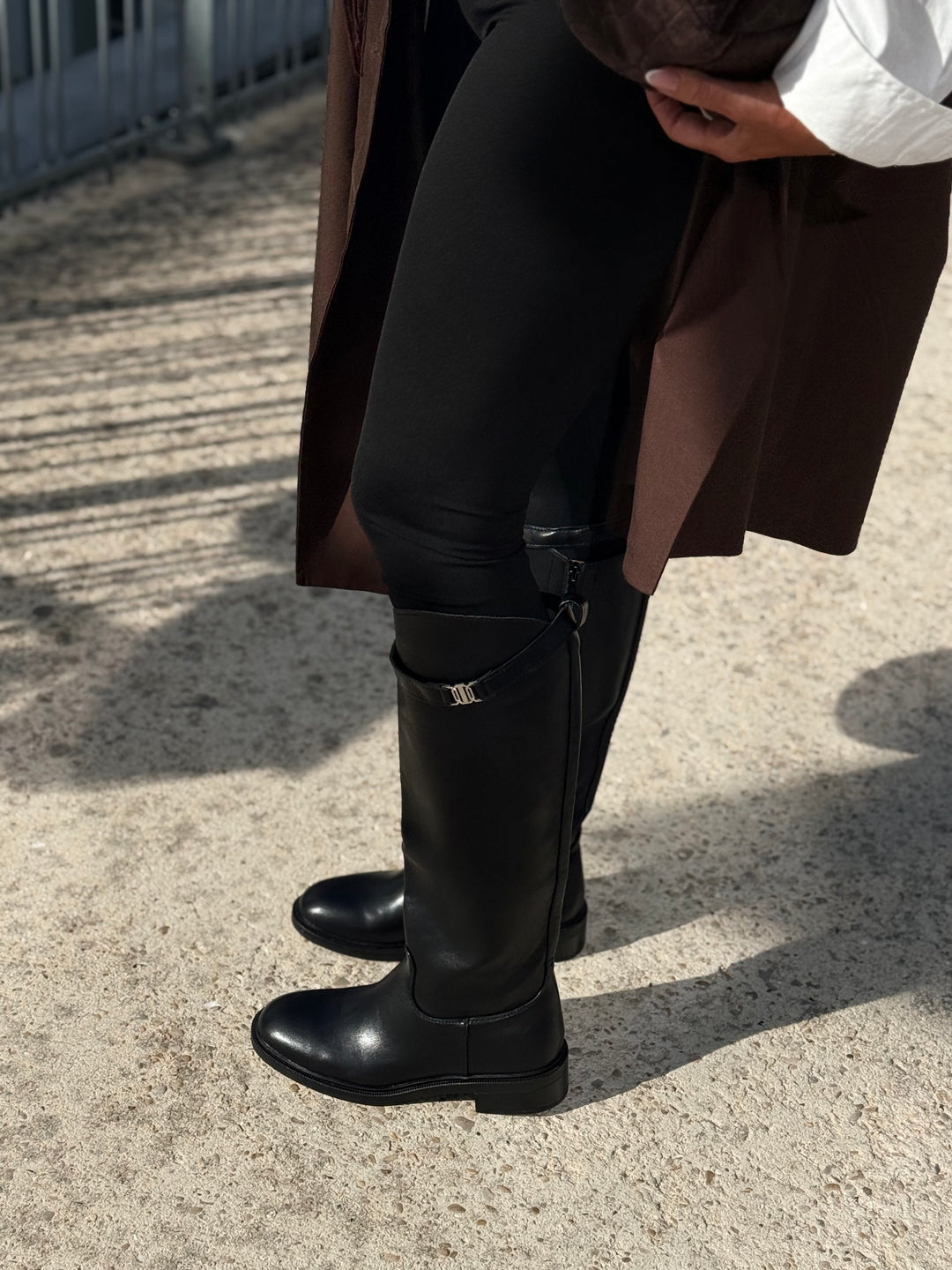 Bottes similicuir ceinture Noir 5301