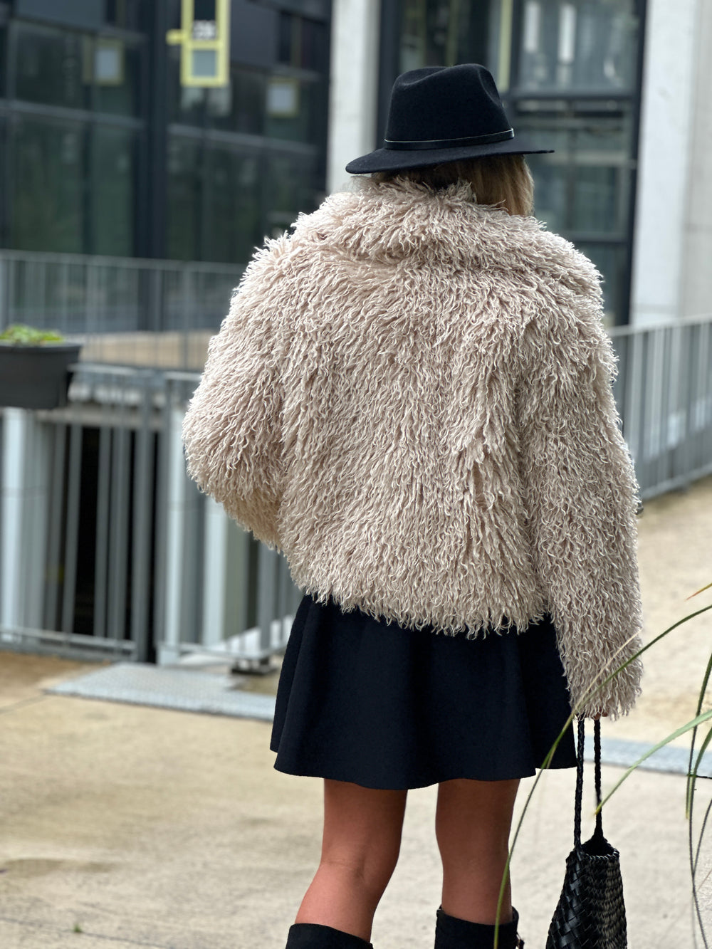 Veste fourrure mouton beige 3038
