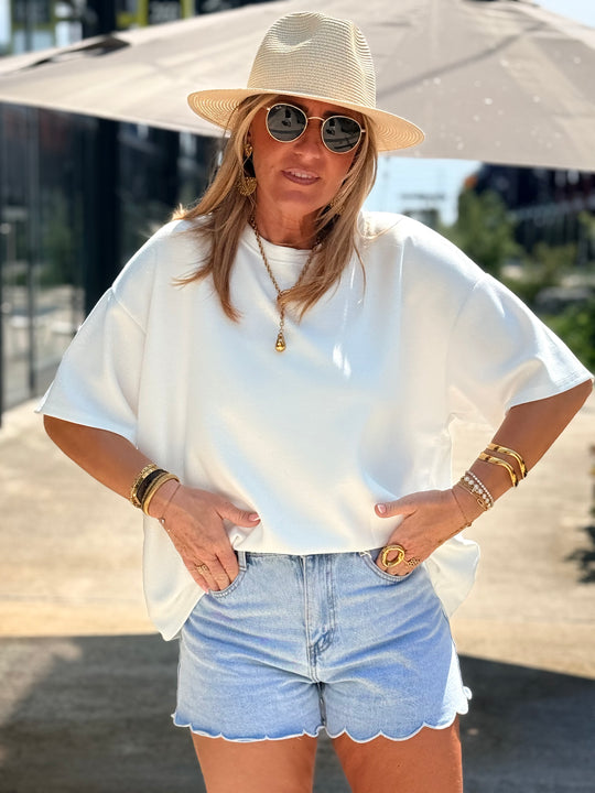 T-shirt Blanc dos cœur ❤️ 08736