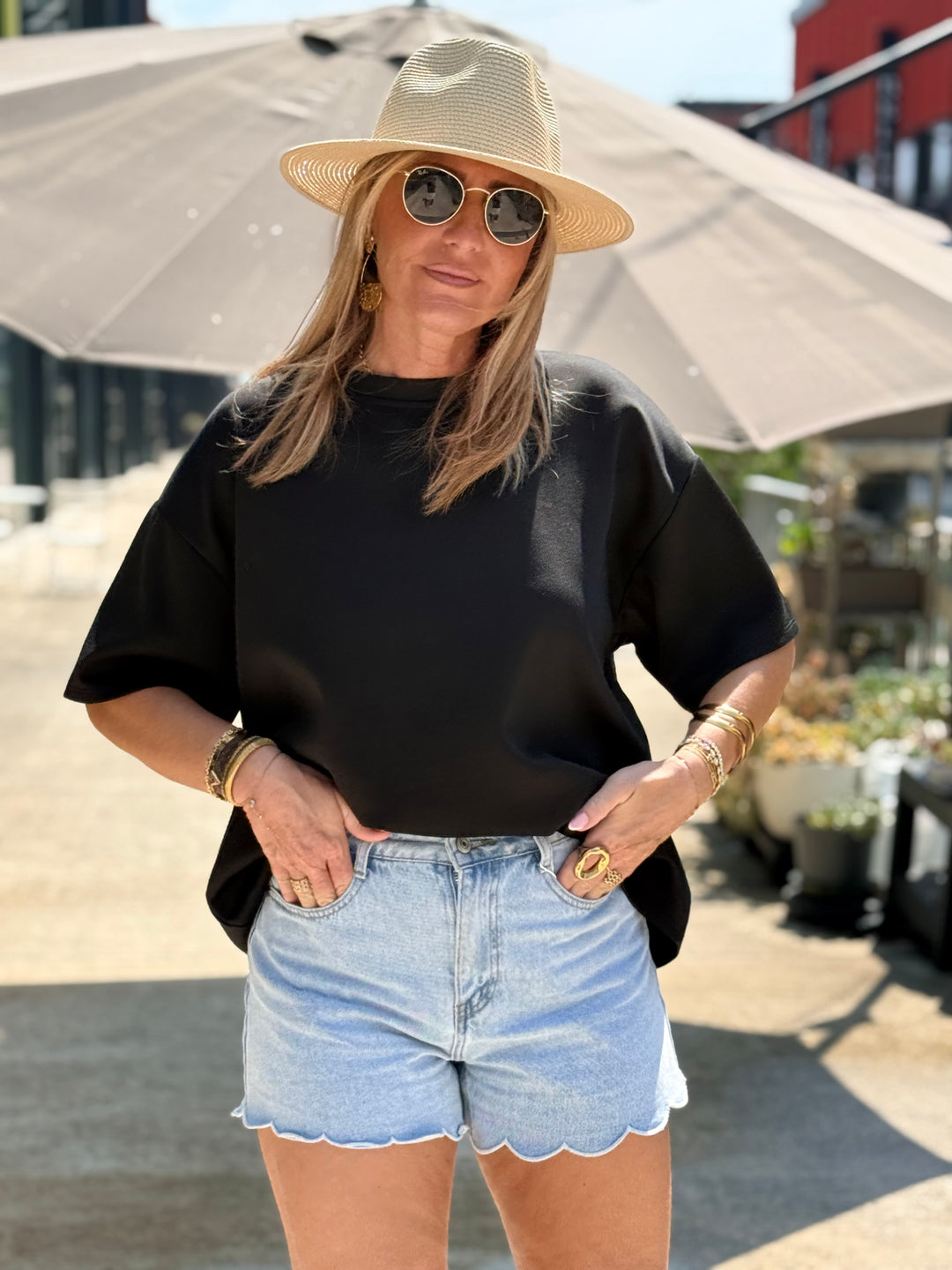 T-shirt noir dos cœur ❤️ 08736