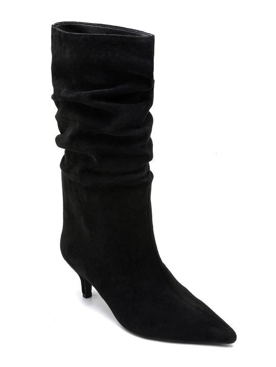 Botte daim petit talon 2513A Noir