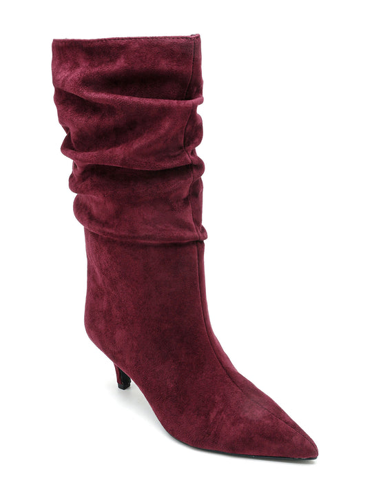 Botte daim petit talon 2513A Bordeaux