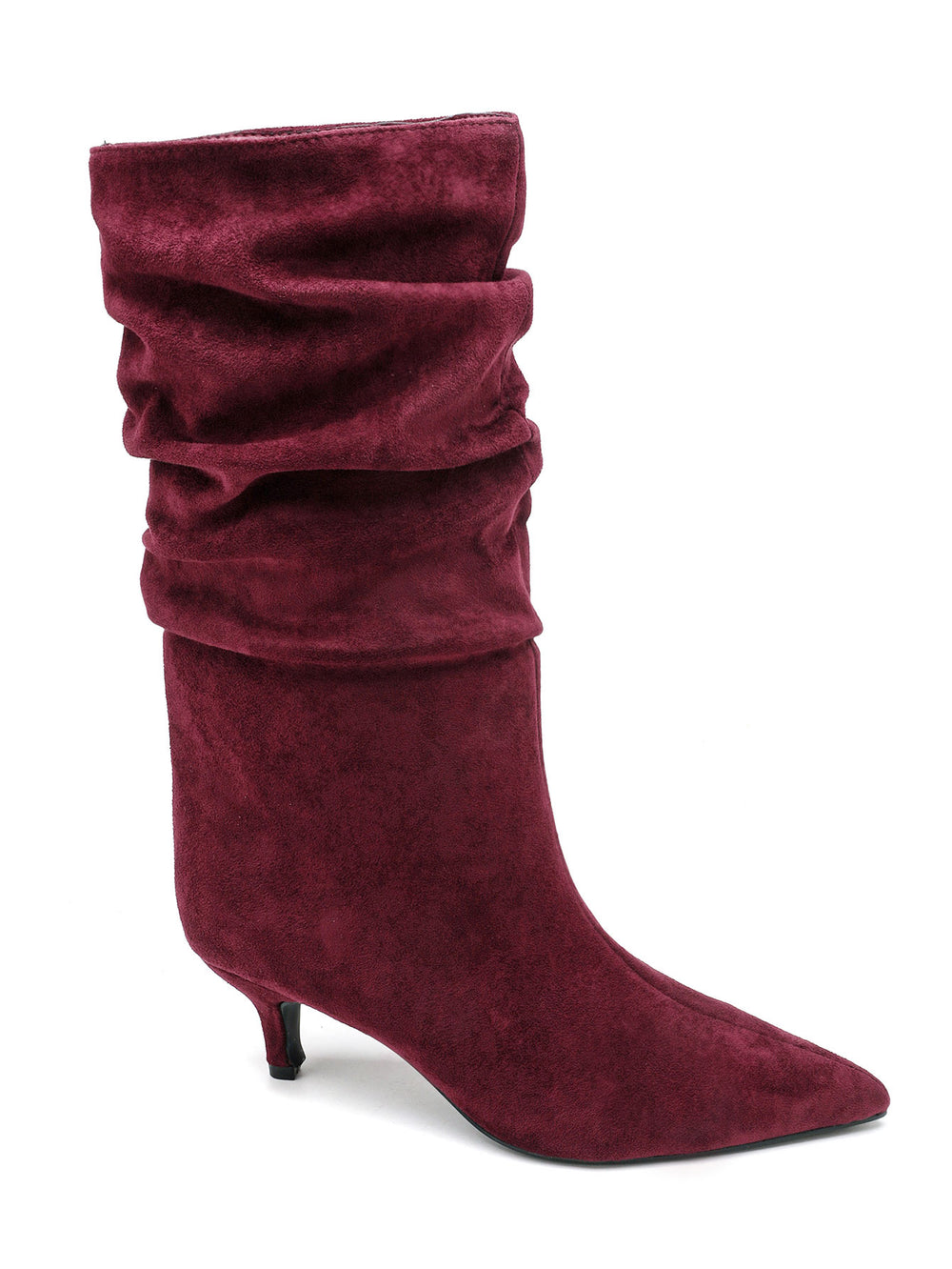 Botte daim petit talon 2513A Bordeaux