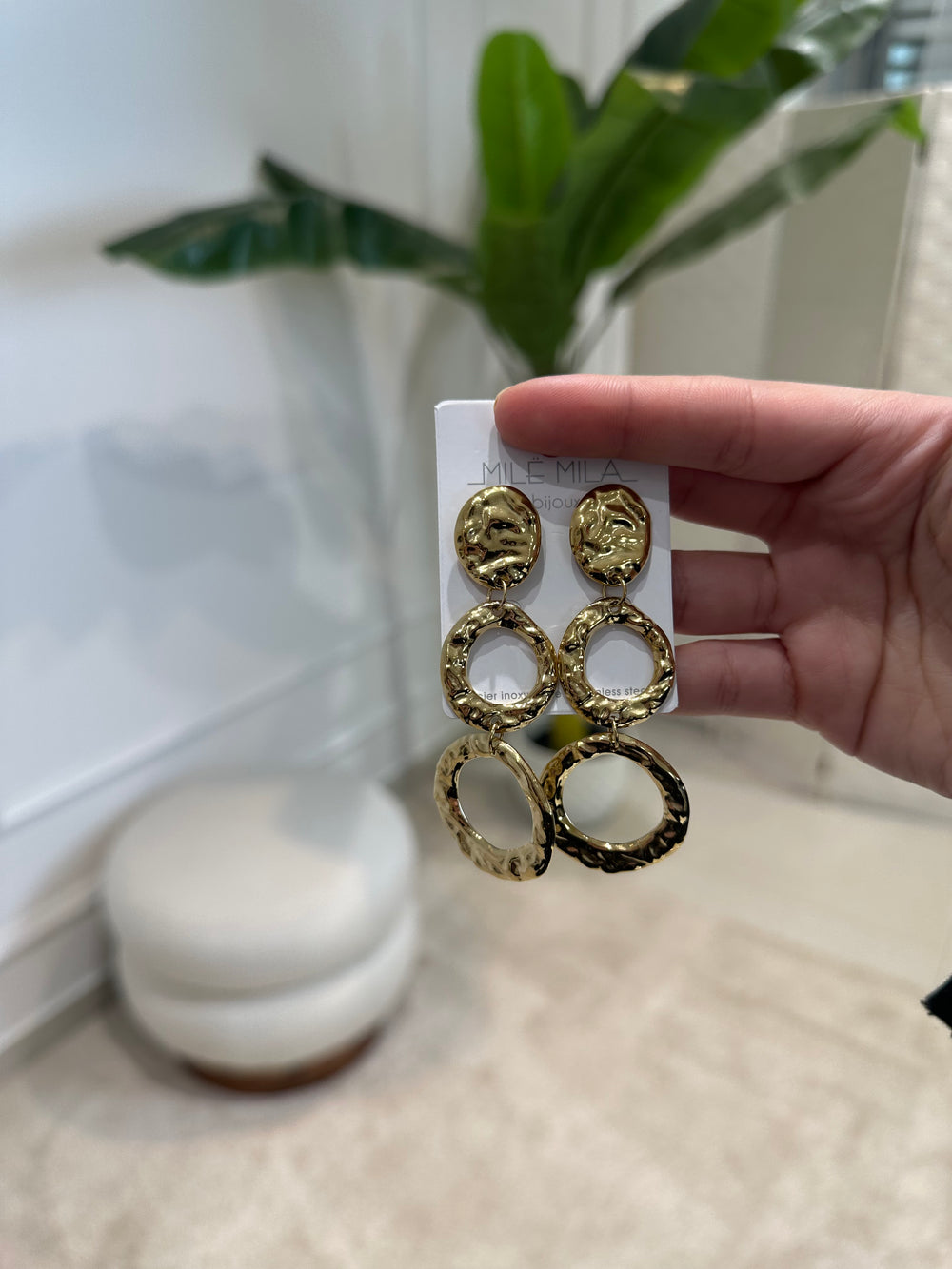 Boucle d’oreille ovale