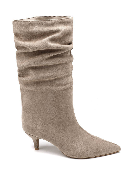Botte daim petit talon 2513A Beige