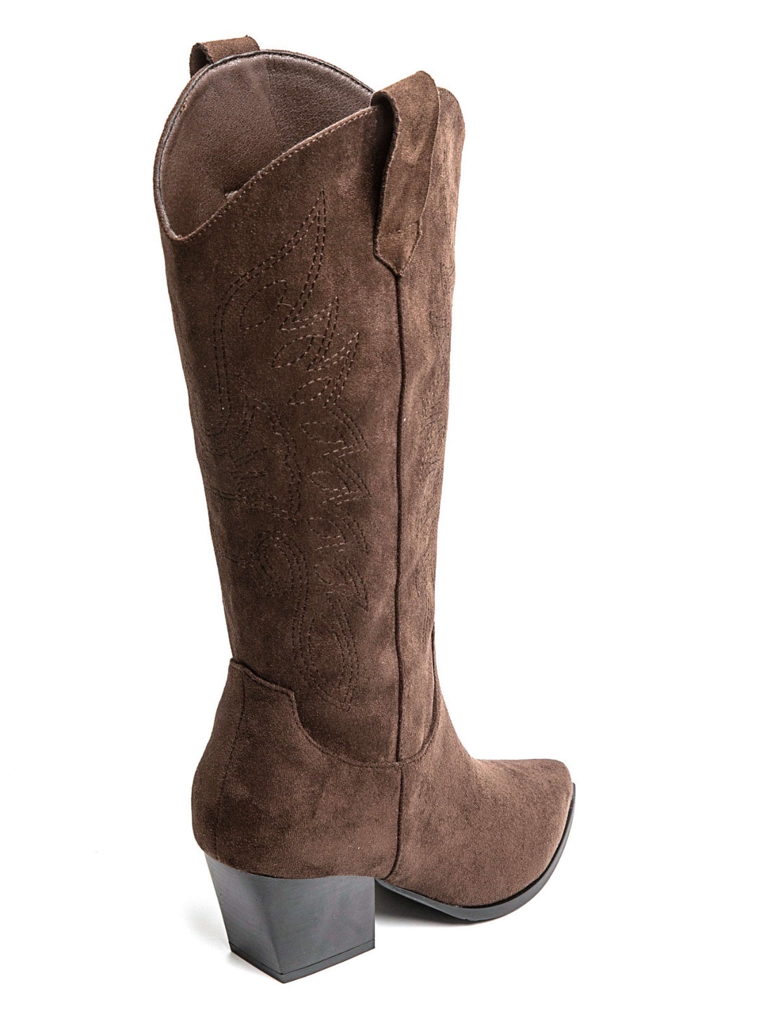 Botte daim brodé choco 7627