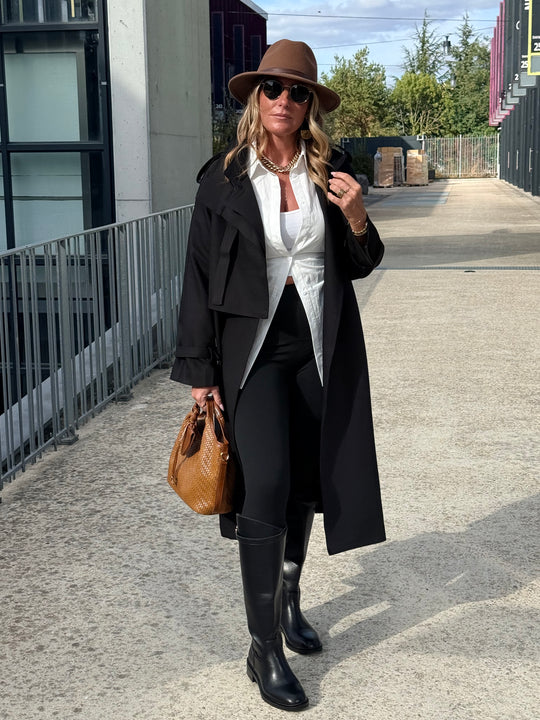 Trench long Noir 9903