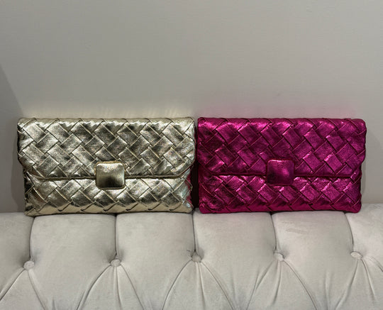 Pochette tressée brillante 5938