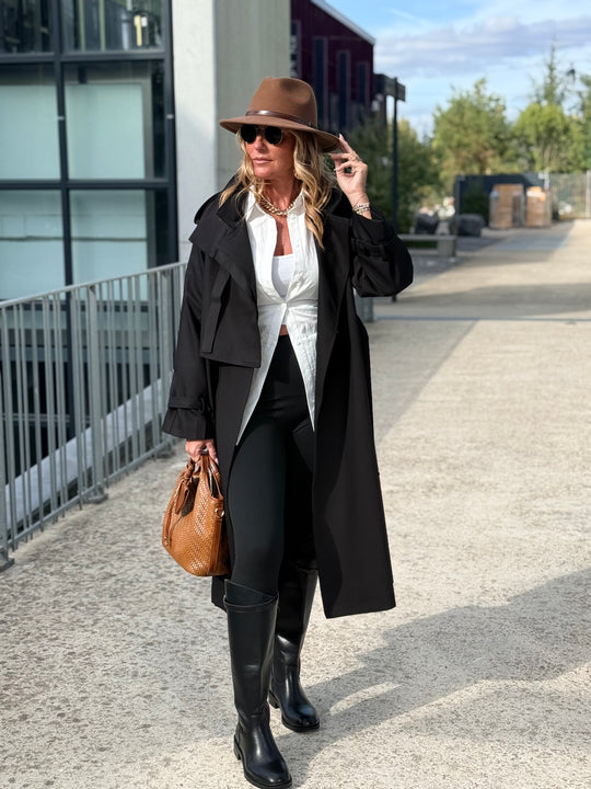 Trench long Noir 9903