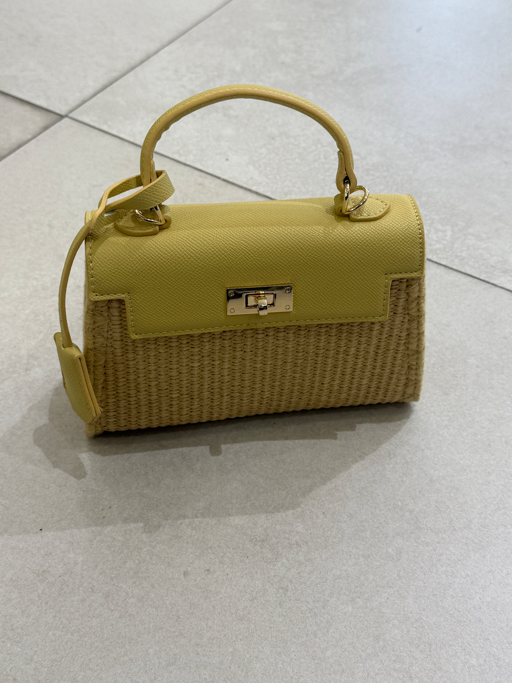 Sac effet paille JAUNE 6281