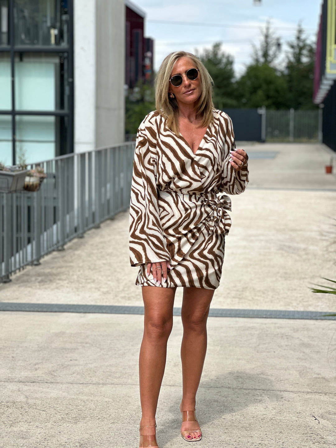 Robe zèbre Choco noeud 4242
