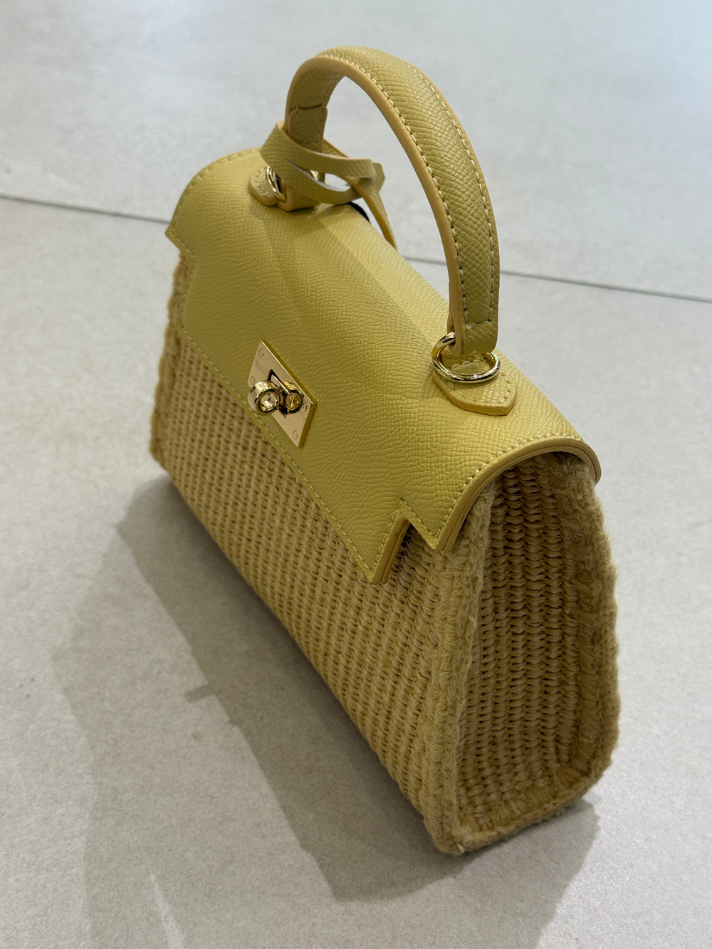 Sac effet paille JAUNE 6281