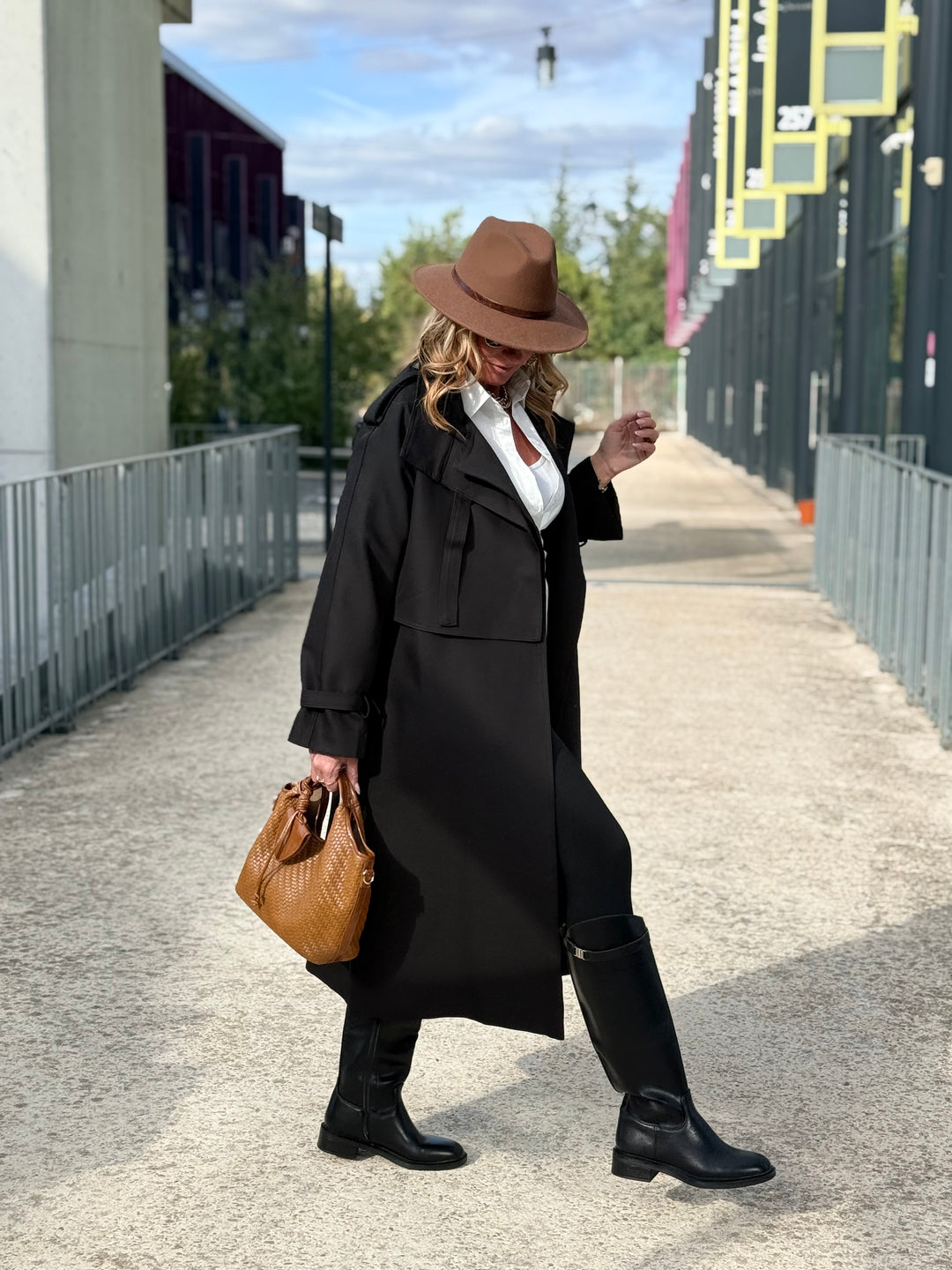 Trench long Noir 9903