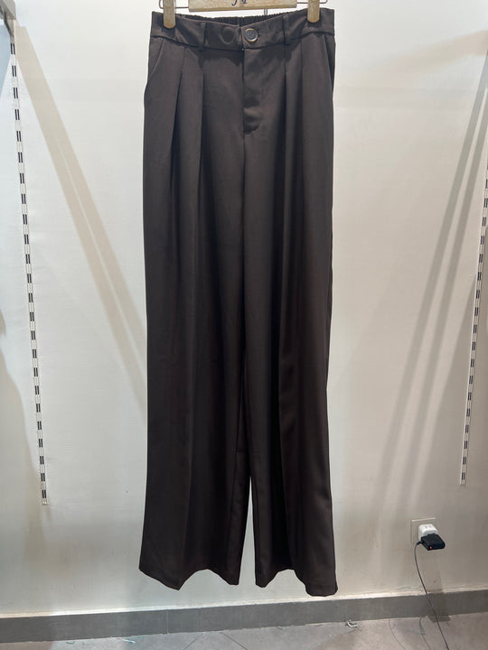 Pantalon pinces long MARRON FONCE 24737