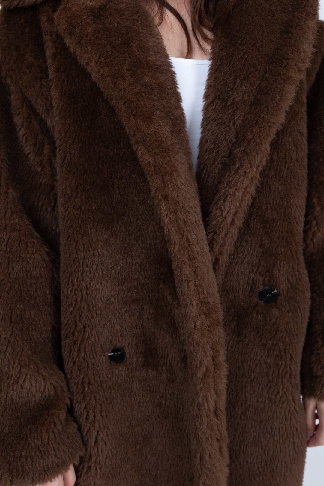 Manteau Teddy marron 8768