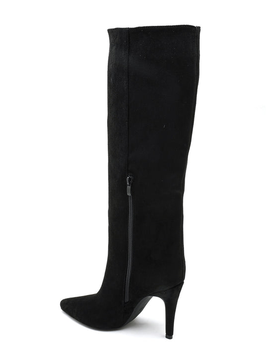 Botte daim haute 2528A-1 Noir