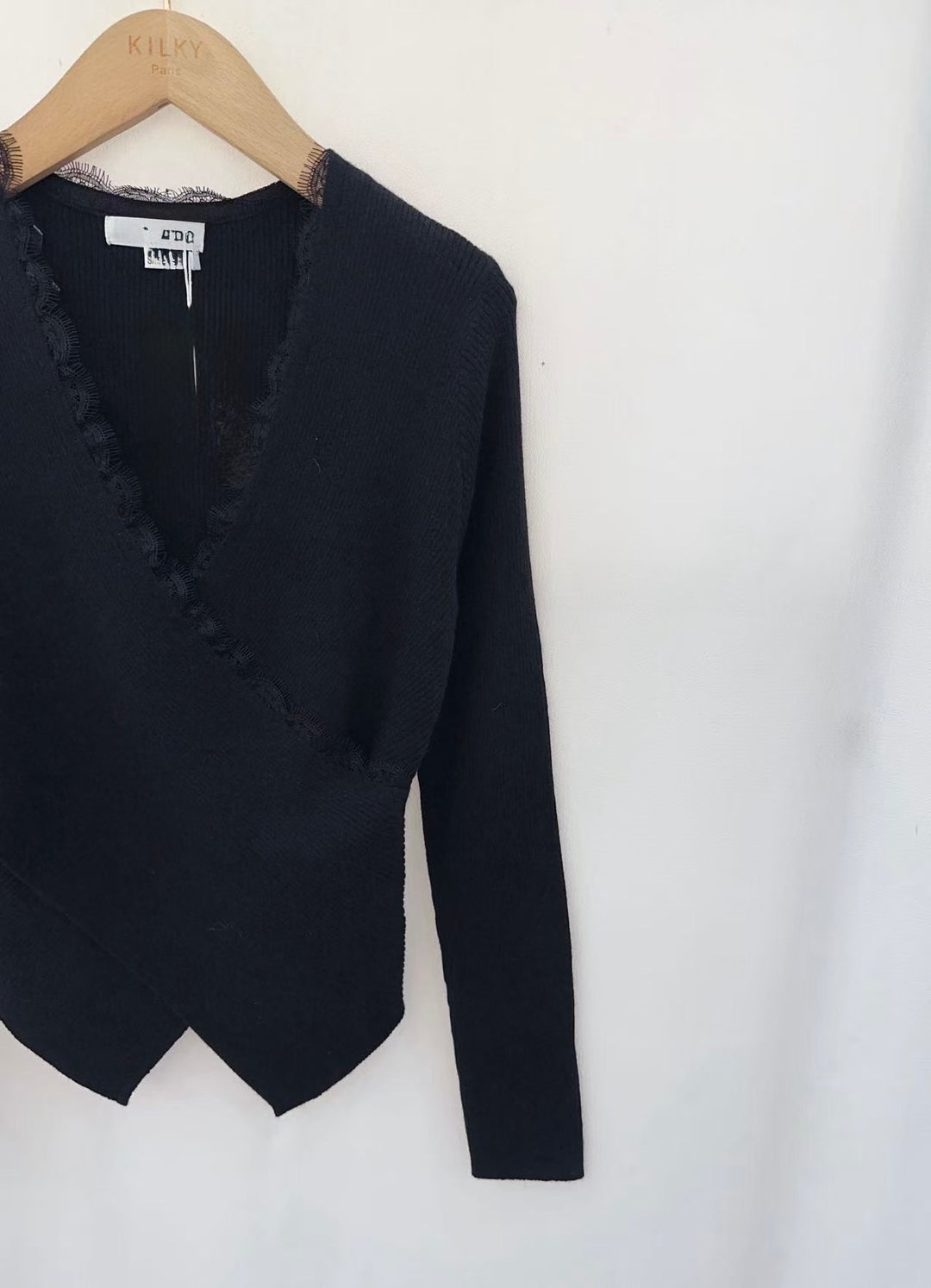 Top croisé dentelle NOIR 1778