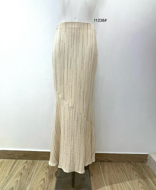 Jupe lin beige yazi 11238J