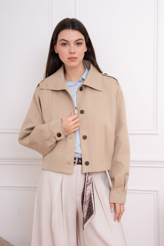 Veste bomber pinces Beige 854