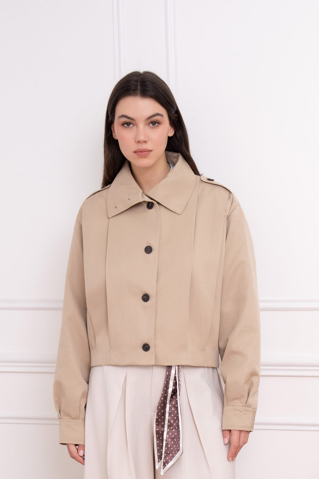 Veste bomber pinces Beige 854