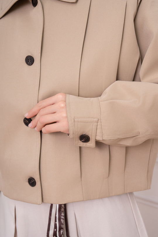 Veste bomber pinces Beige 854