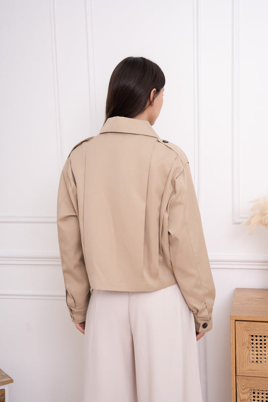 Veste bomber pinces Beige 854