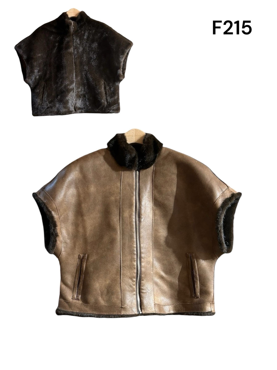Gilet fourrure réversible F215 Choco