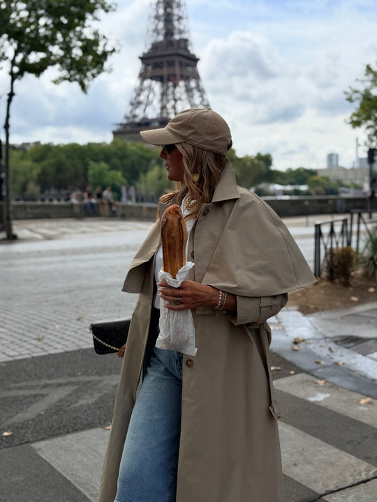 Trench grand col beige  16185
