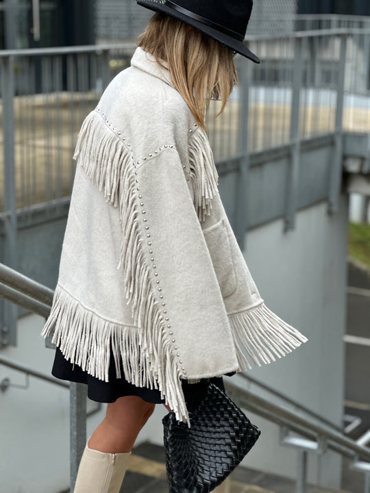 Veste laine beige santiago