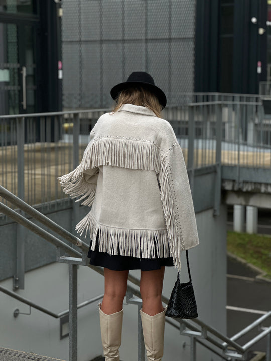 Veste laine beige santiago