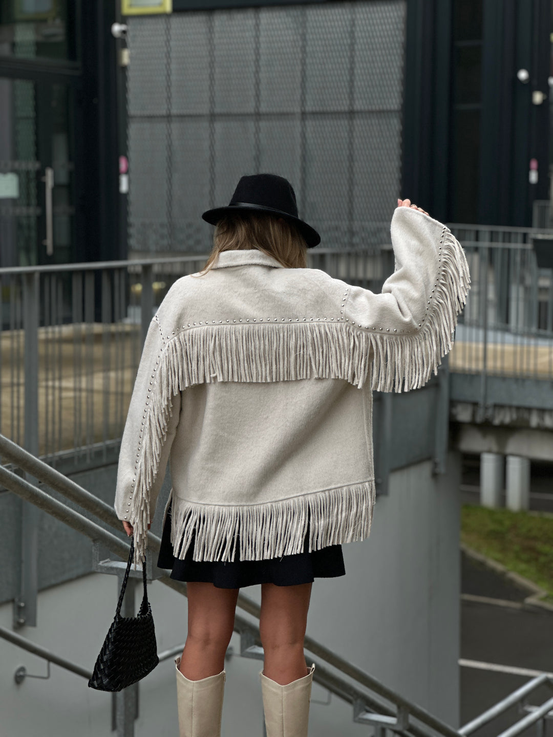 Veste laine beige santiago