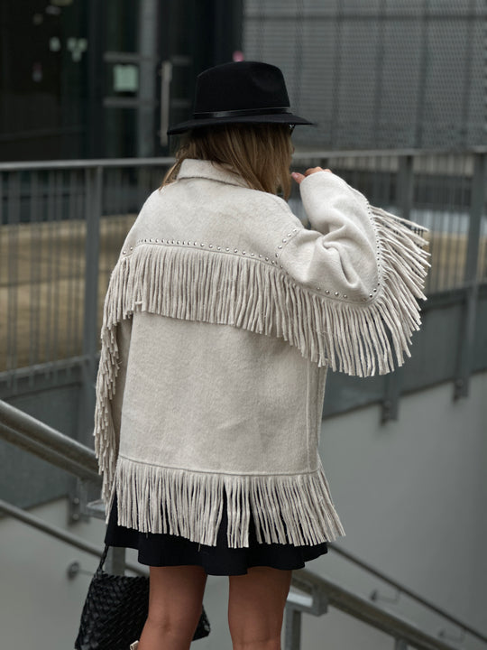 Veste laine beige santiago
