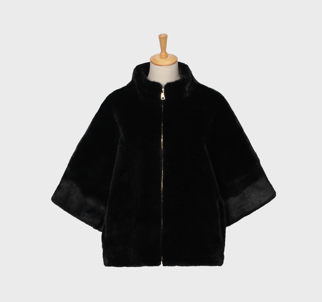 Veste fourrure Uni 3/4 41020