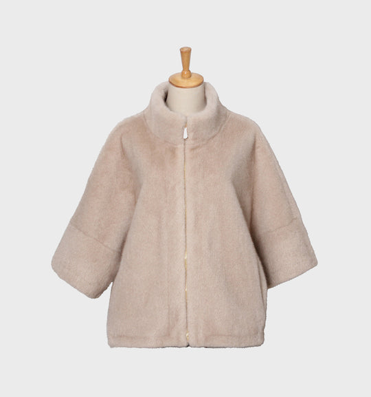 Veste fourrure Uni 3/4 41020