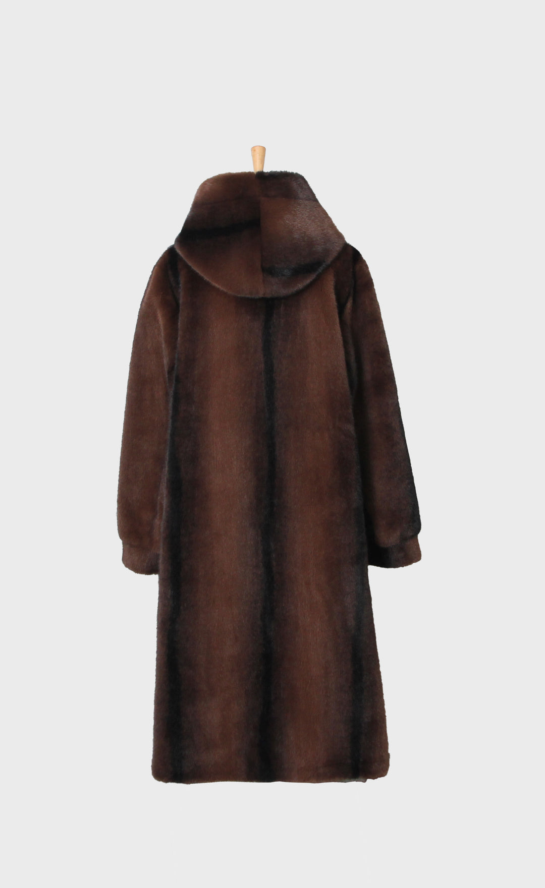 Manteau fourrure capuche marron (moda) 41042