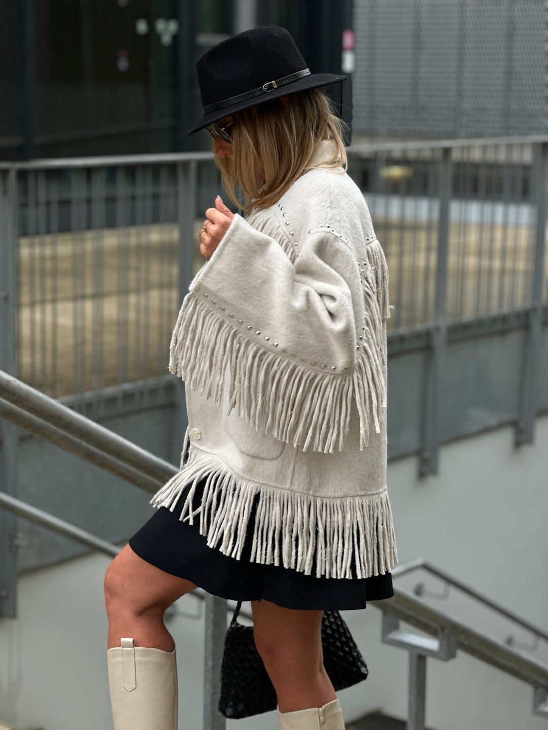 Veste laine beige santiago