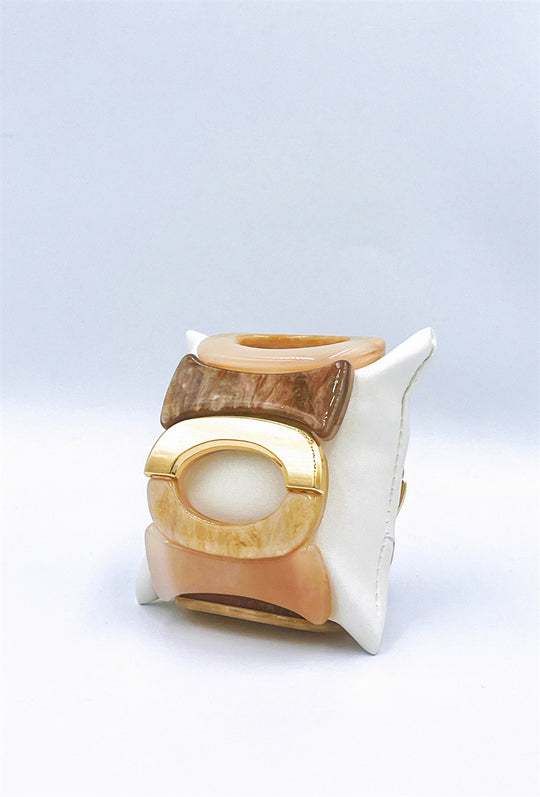 Bracelet manchette ovale nacré grand