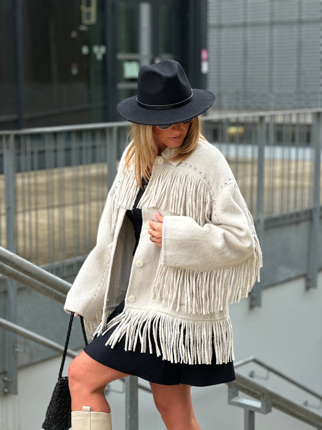 Veste laine beige santiago