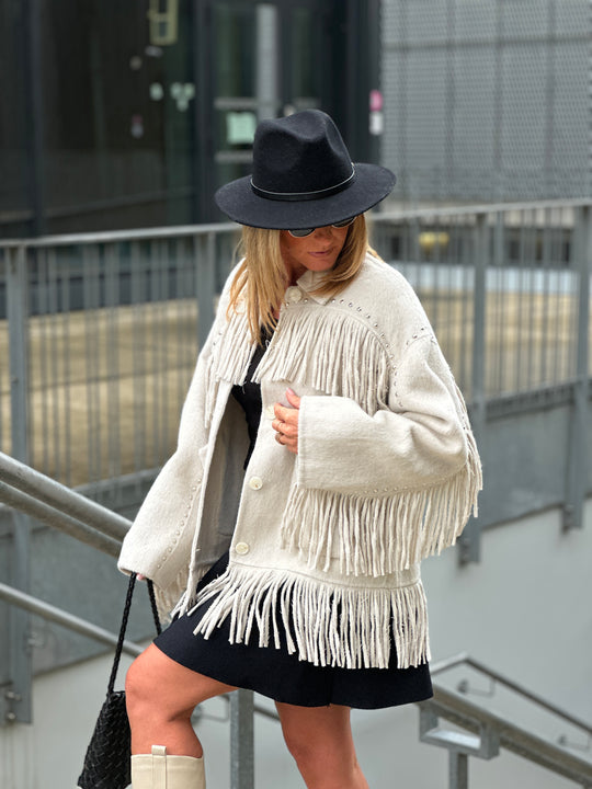 Veste laine beige santiago
