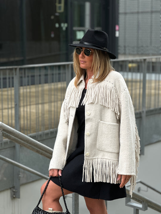 Veste laine beige santiago